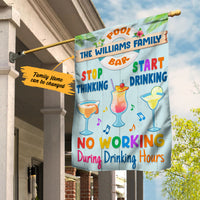 Personalized Pool Bar No Working Flag AG201 30O36 thumb 1