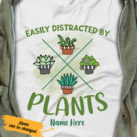 Personalized Distracted By Plant T Shirt AG311 74O36 thumb 1