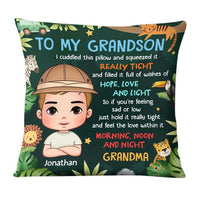 Personalized Gift For Grandson Jungle Animal Pillow 30809 thumb 1