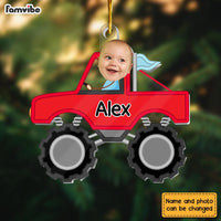 Personalized Gift For Kids Truck Upload Photo Ornament 30522 thumb 1