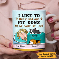 Personalized Stay In Bed With My Dog Mug DB42 29O47 thumb 1