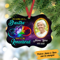 Personalized You'll Be Remembered Butterfly Memorial MDF Benelux Ornament NB94 67O60 thumb 1