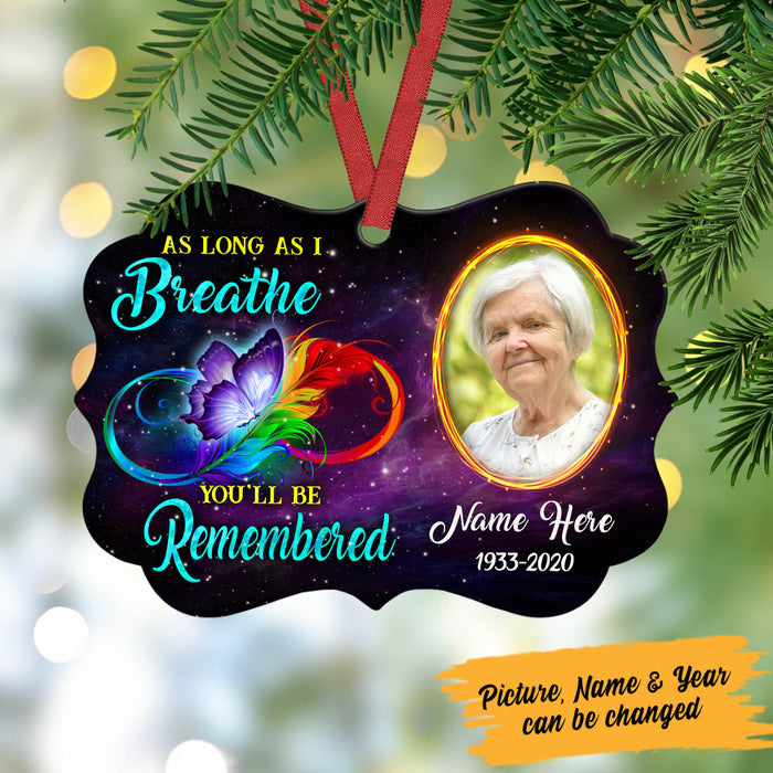 Personalized You'll Be Remembered Butterfly Memorial MDF Benelux Ornament NB94 67O60 1