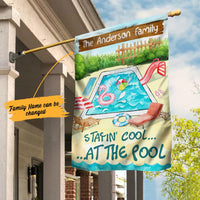 Personalized Pool Garden Flag JN242 87O34 thumb 1