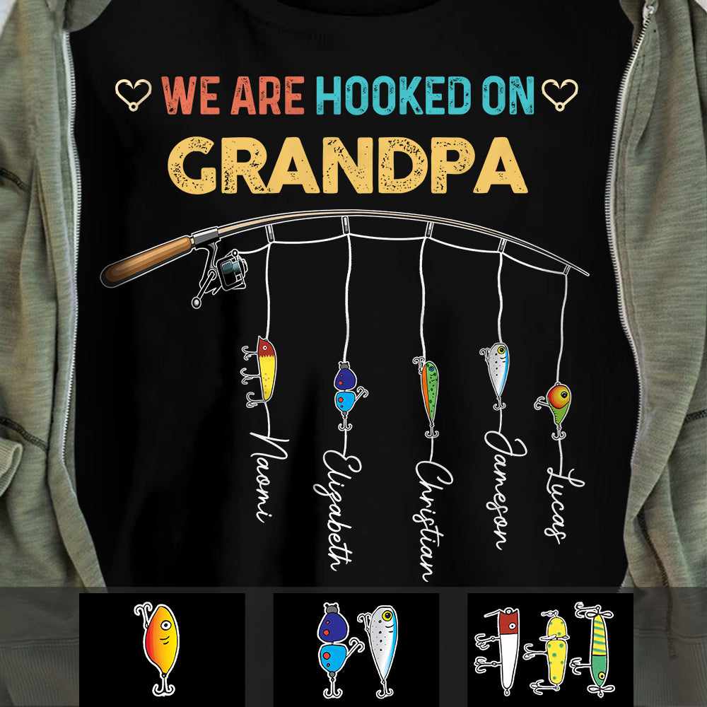 Personalized Grandpa Fishing Lure T Shirt MY63 30O47 Primary Mockup