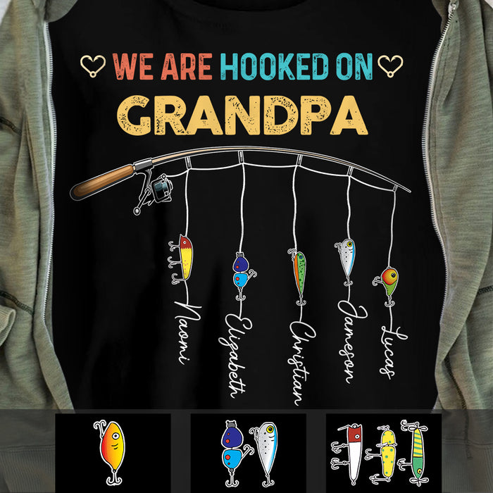 Personalized Grandpa Fishing Lure T Shirt MY63 30O47 - Famvibe