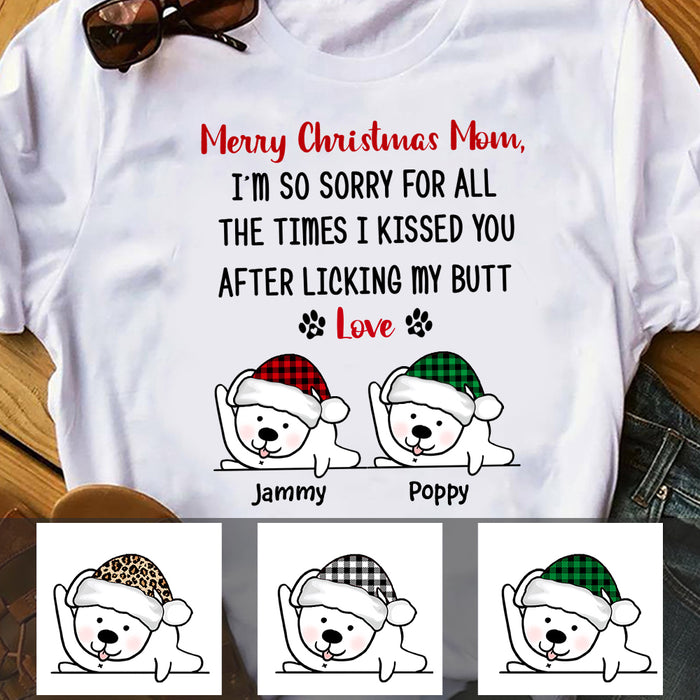 Personalized Christmas Dog Dad Dog Mom Sorry T Shirt OB1619 81O47 1