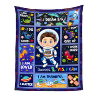 Personalized Inspiring Gift For Grandson I Do Good Astronaut Space Blanket 31160 thumb 1
