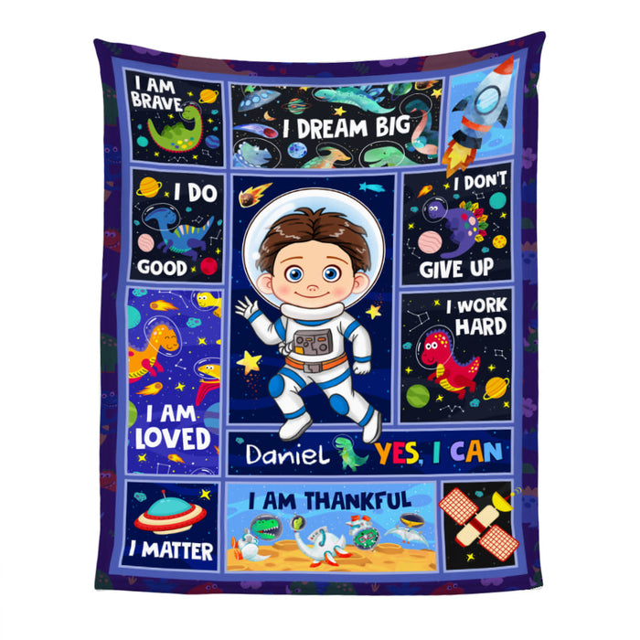 Personalized Inspiring Gift For Grandson I Do Good Astronaut Space Blanket 31160 1