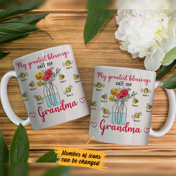Personalized My Blessings Call Me Grandma Mug NB181 29O36 1