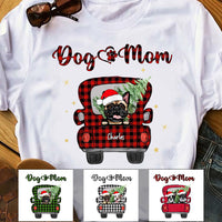 Personalized Dog Mom Christmas Red Truck T Shirt OB153 30O58 thumb 1