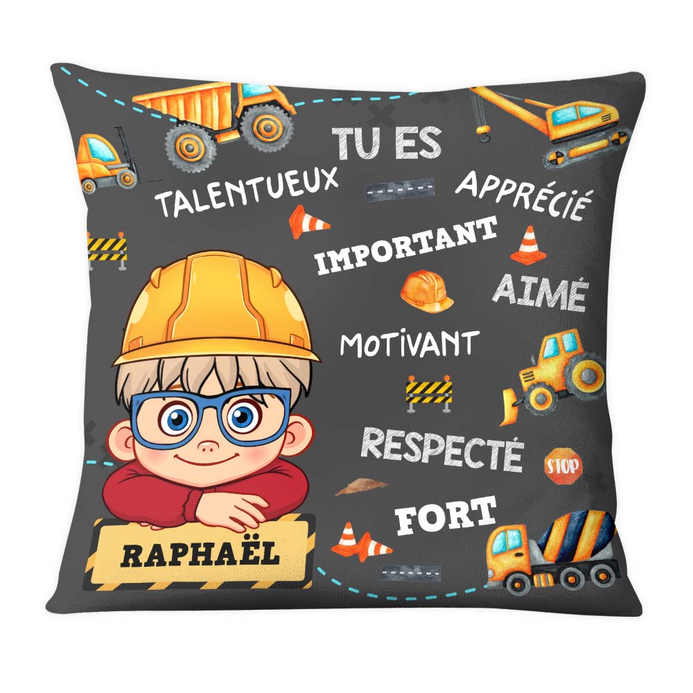 Personalized Gift For Grandson Construction French Pillow 30722 Primary Mockup