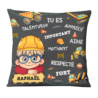 Personalized Gift For Grandson Construction French Pillow 30722 thumb 1