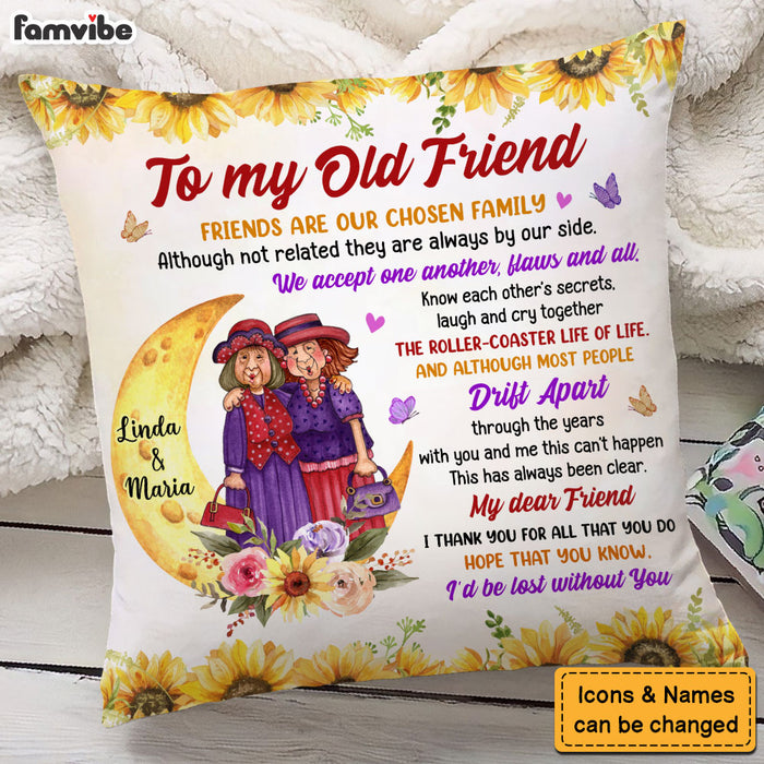 Personalized Gift To My Old Friend Sunflower Pillow 30418 1