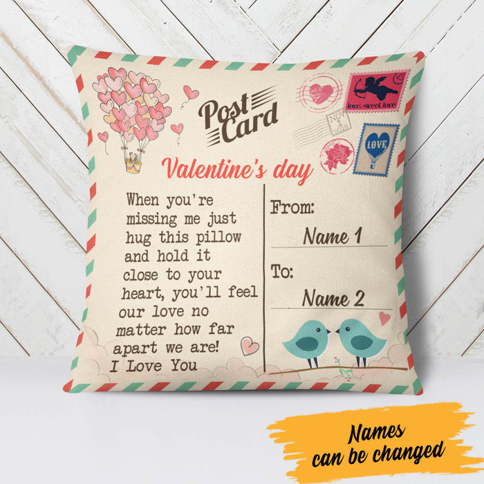 Personalized Love Letter Long Distance Couple Pillow DB81 65O60 (Insert Included) 1