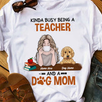 Personalized Teacher Dog Mom T Shirt JN42 26O58 thumb 1