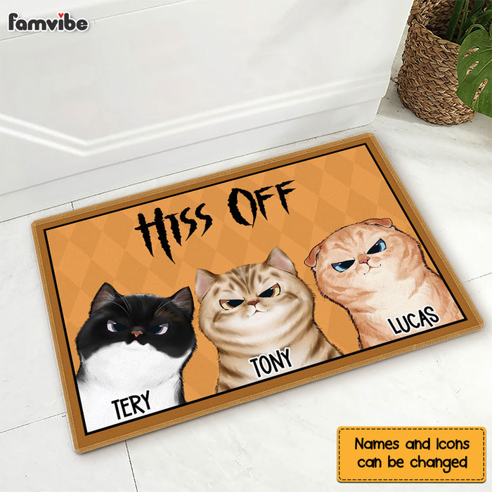 Personalized Hiss Off Cat Doormat 24835 1