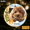 Personalized I Woof You To The Moon And Back Dog Lovers  Circle Ornament 30178 1