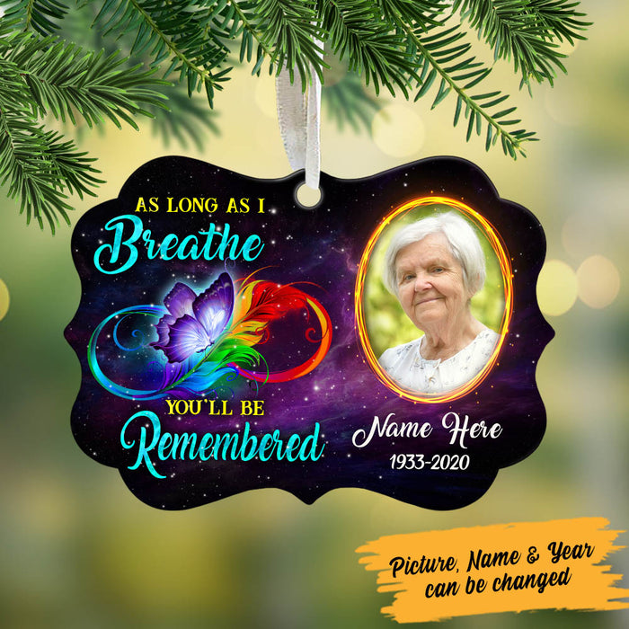 Personalized You'll Be Remembered Butterfly Memorial MDF Benelux Ornament NB94 67O60 1