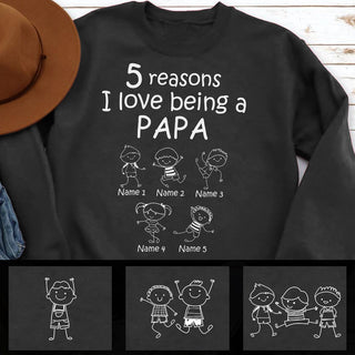 Personalized Grandpa Black Sweatshirt MY101 81O34 - S / Black