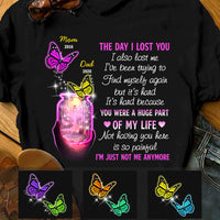 Personalized Butterflies Memorial Mom Dad T Shirt MR162 30O47 thumb 1