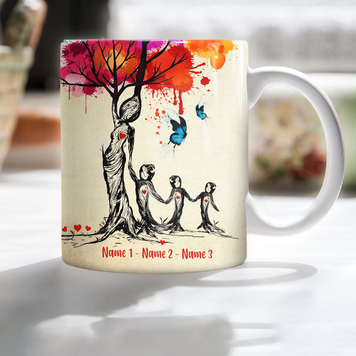 Personalized Mom Grandma Tree Hug Mug MR31 30O34 1