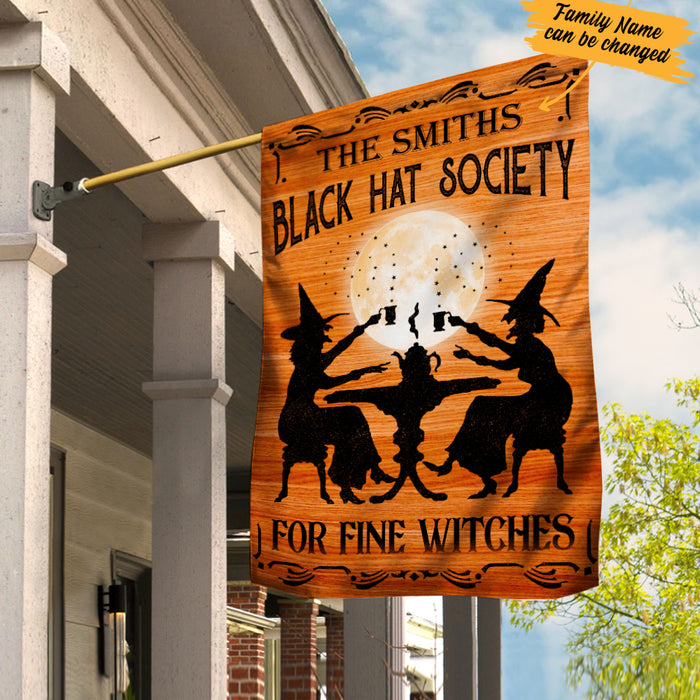 Personalized Witch Black Hat Society Halloween Flag JL204 85O36 1