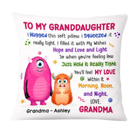 Personalized Gift For Granddaughter Monster Hug This Pillow 25520 thumb 1