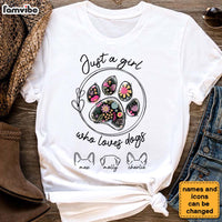 Personalized Gift For Dog Mom Just A Girl Love Dogs Shirt - Hoodie - Sweatshirt 31516 thumb 1