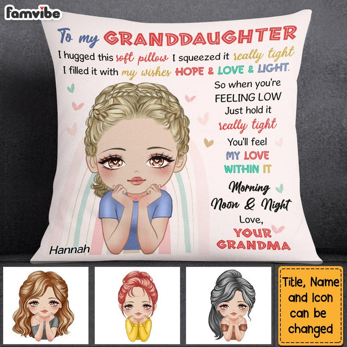Personalized Gift For Granddaughter Hug This Pillow 24838 1