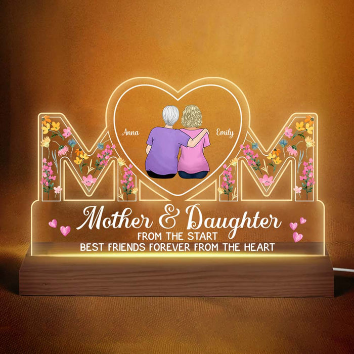 Personalized Mother And Daughter From The Star Plaque LED Lamp Night Light 30408 1