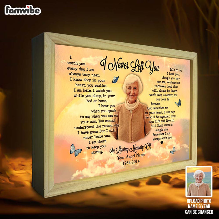 Personalized Memorial Gifts For Loss Of Loved One I Never Left You Picture Frame Light Box 31563 1