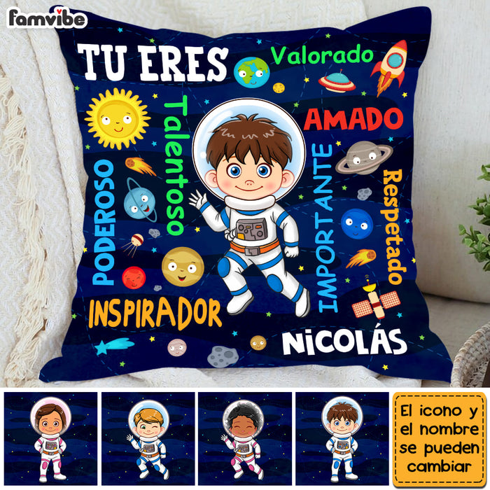 Personalized Gift For Grandson Astronaut Space Spanish Pillow 30721 1