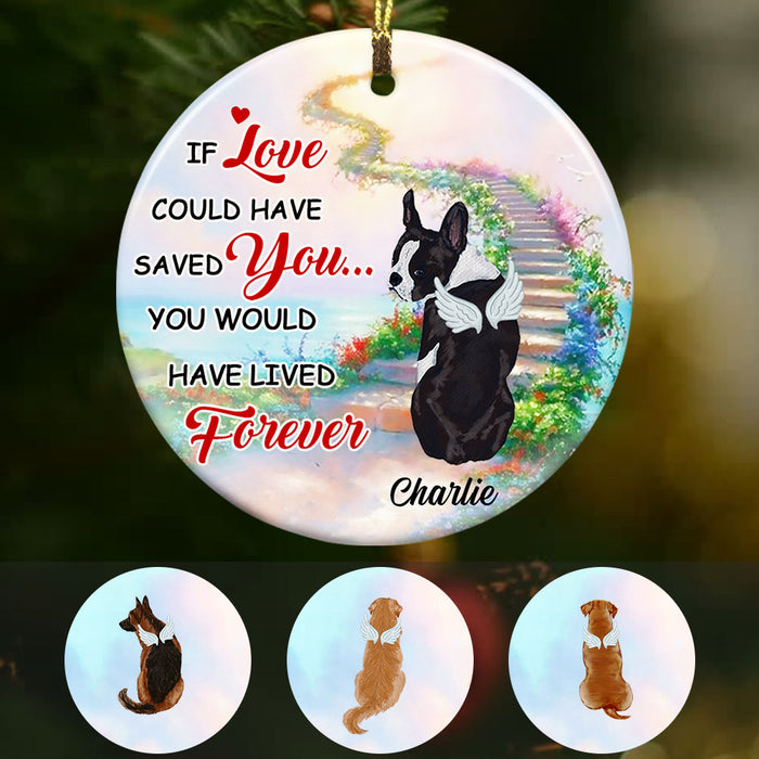 Personalized If Love Could Have Saved You Dog Memorial  Ornament OB252 67O53 1