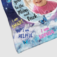 Personalized Gift For Granddaughter Moon Photo Custom Blanket 31417 thumb 1