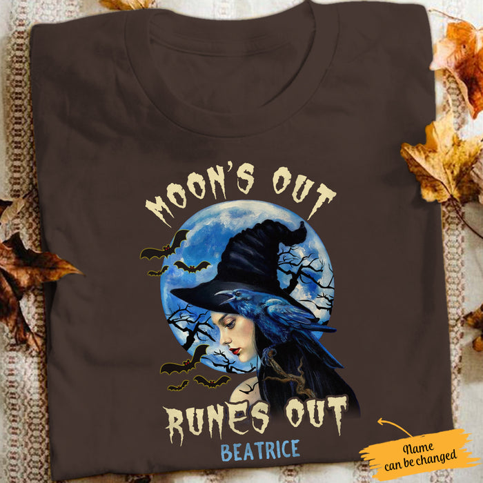 Personalized Witch Moon Out Runes Out Halloween T Shirt JL151 29O65 1