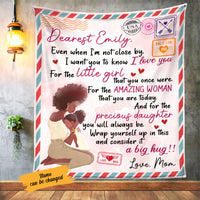 Personalized To My Daughter Letter Fleece Blanket AG51 29O58 thumb 1