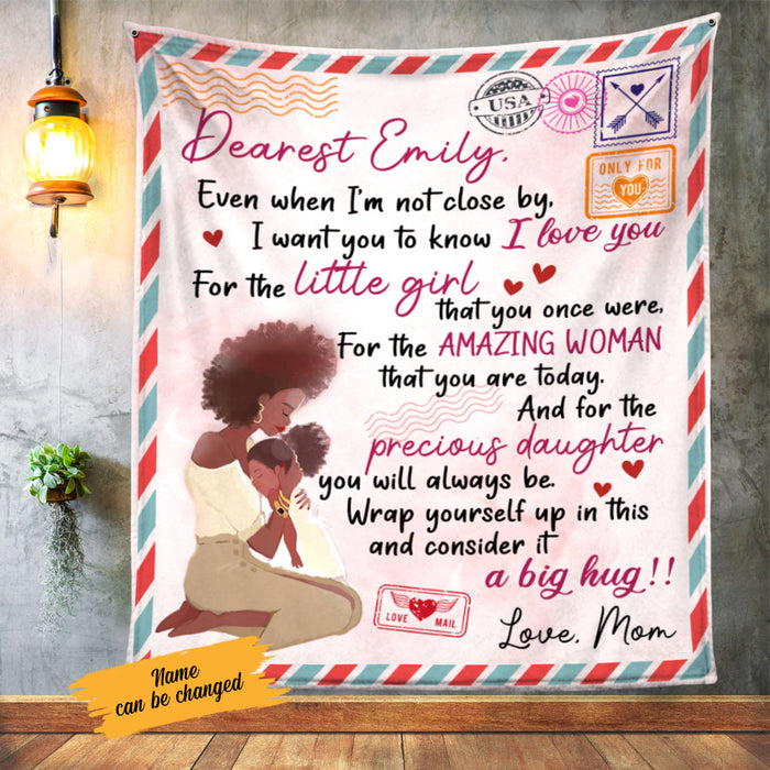 Personalized To My Daughter Letter Fleece Blanket AG51 29O58 1