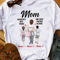 Personalized Mom Daughter And Son T Shirt AP11 26O53 thumb 1