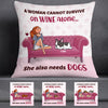 Personalized Dog And Wine Custom Pillow SB252 67O58 (Insert Included) 1