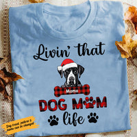 Personalized Livin That Dog Mom Life Christmas T Shirt OB191 30O58 thumb 1