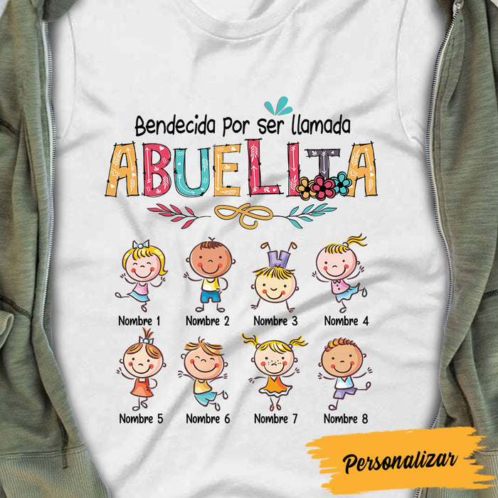 Personalized Mom Grandma Mamá Abuela Spanish T Shirt AP238 30O60 1