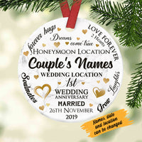 Personalized Wedding Anniversary  Ornament OB61 30O58 thumb 1