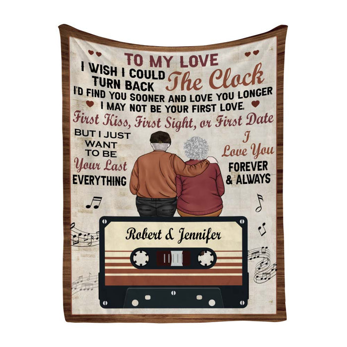 Personalized Anniversary Gift For Couples Turn Back The Clock Blanket 30668 1