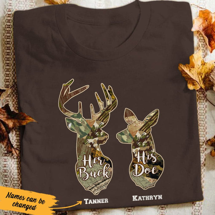 Personalized Hunting Husband & Wife T Shirt JN162 95O53 1