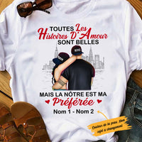 Personalized Couple French Coupler Love Story T Shirt MR294 30O53 thumb 1