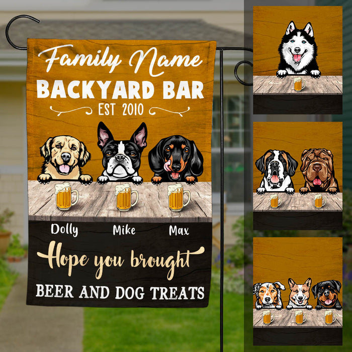 Personalized Dog Backyard Bar Gardening Flag OB233 30O60 1