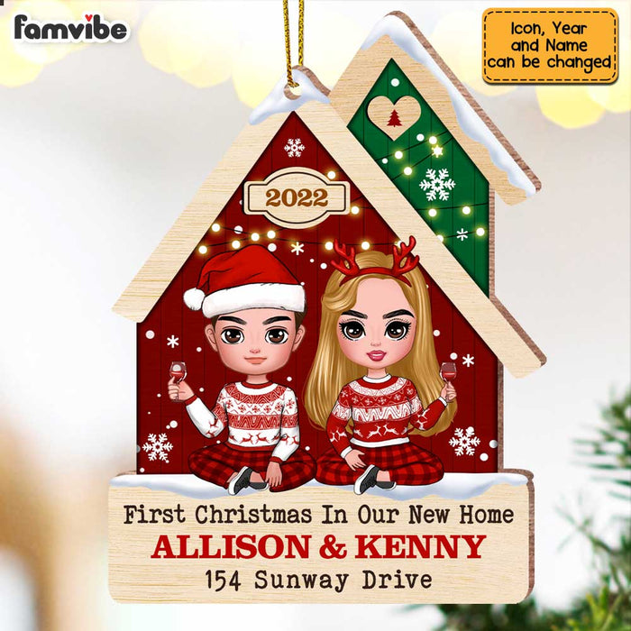Personalized Family First Couple Christmas New Home Ornament SB284 32O47 1
