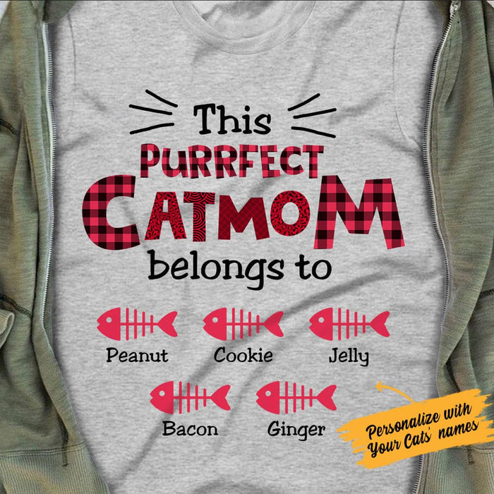 Personalized Cat Mom White T Shirt JN162 73O36 1