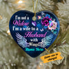 Personalized Butterfly Widow Memorial Husband Heart Ornament NB132 67O34 1